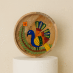 Royal Peacock Round Wooden Tray - Image 2