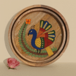 Royal Peacock Round Wooden Tray - Image 4