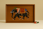 Royal Elephant Rectangular Wooden Tray - Image 2