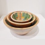 Handcrafted Wooden Bowl – Leaf Trail Design - Image 4