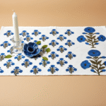 100% Cotton Canvas Table Placemat  – Poppy Blue AO