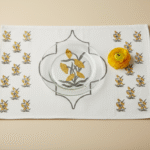 100% Cotton Canvas Table Placemat  – Yellow Floral MG