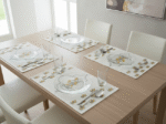100% Cotton Canvas Table Placemat  – Yellow Floral MG - Image 3
